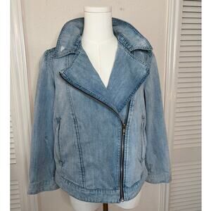 Vintage Denim Guess Jacket Size L 80's Baby Distressed Faded